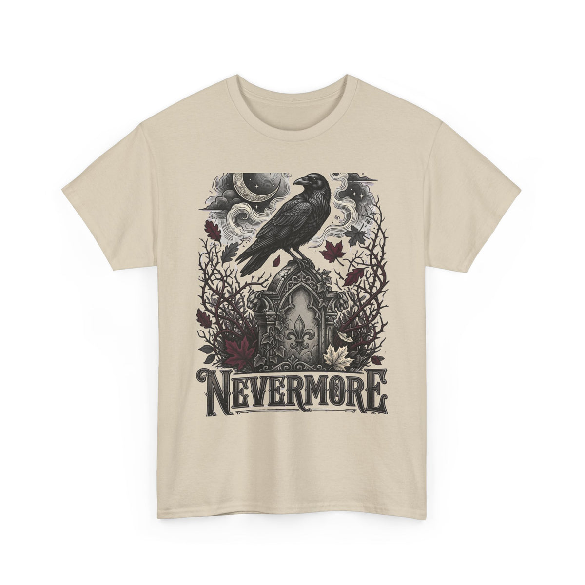 Nevermore Raven T-Shirt — Gothic Edgar Allan Poe Tribute Tee