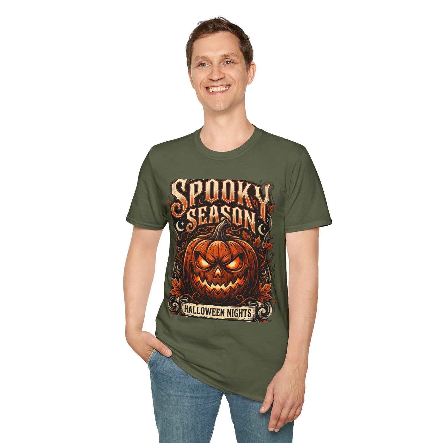 Spooky Season T-Shirt — Vintage Jack-O'-Lantern Halloween Tee