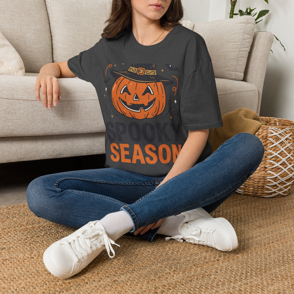 Spooky Season Pumpkin Tee — Jack-O'-Lantern Graphic Halloween T-Shirt