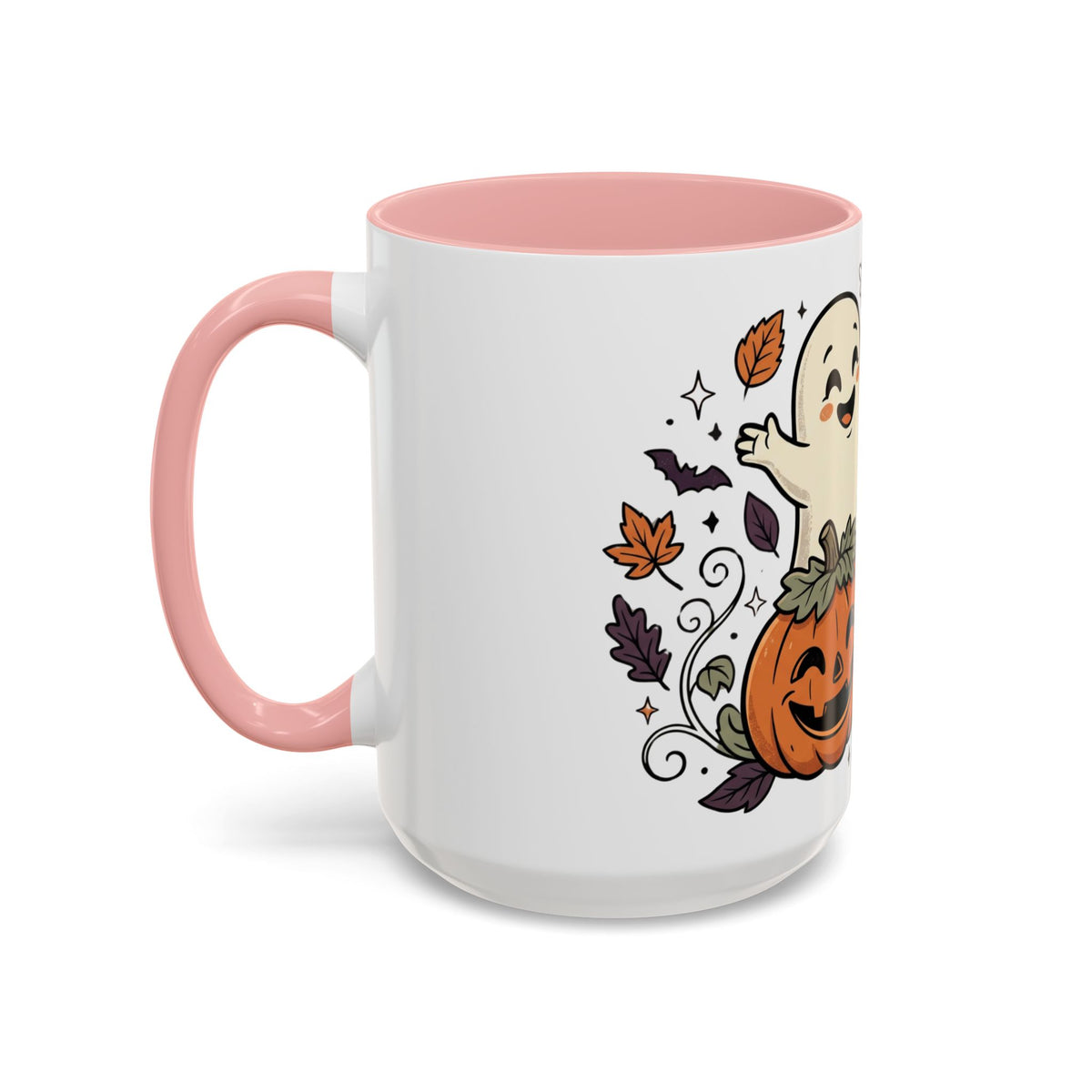 Halloween Ghosts & Pumpkins Coffee Mug — Cute Spooky Accent Mug (11/15oz)