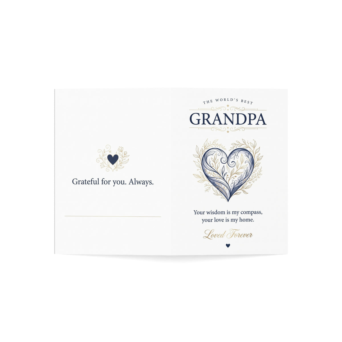 The World’s Best Grandpa Greeting Card – Grateful Love & Appreciation