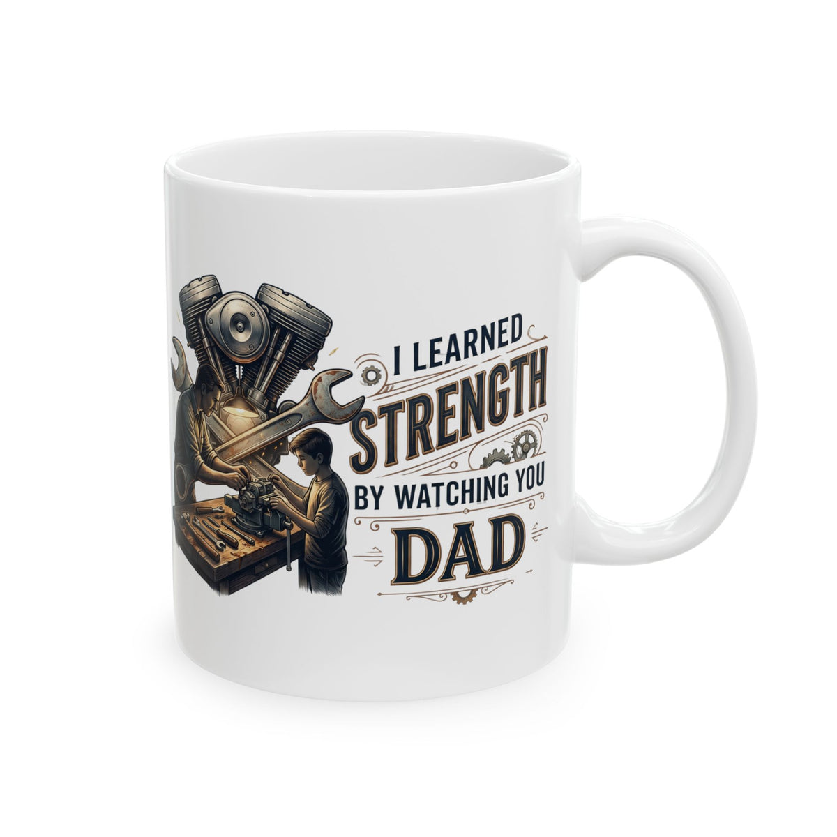 Funny Mechanic Coffee Mug – Workshop Tool Art Gift