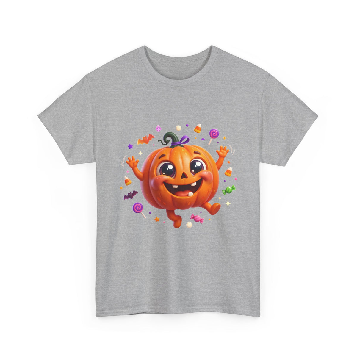 Halloween Pumpkin T‑Shirt — Happy Jack-O'-Lantern Candy Graphic Tee