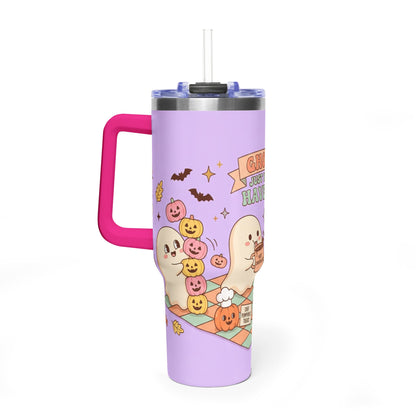 40oz Tumbler – “Ghouls Just Wanna Have Fun” Halloween Ghosts & Pumpkins