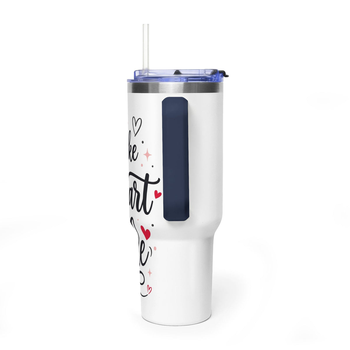 40oz Love-Themed Thermal Tumbler with Handle