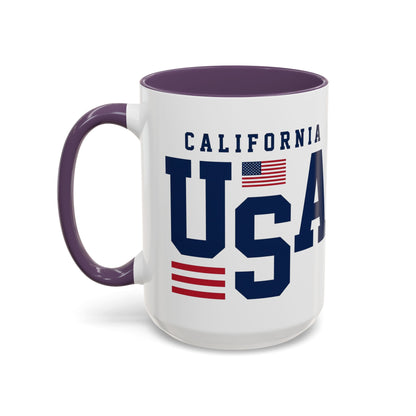 USA California Coffee Mug — Patriotic Accent 11/15oz