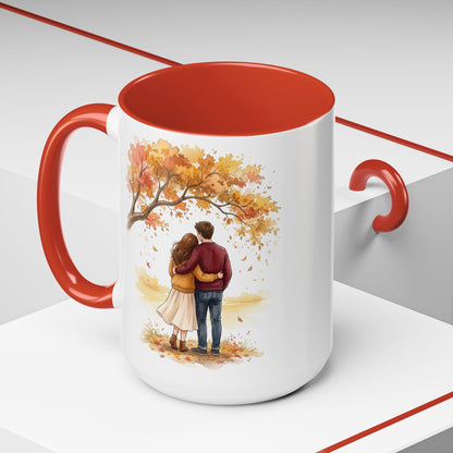 Autumn Couple Under Tree Coffee Mug