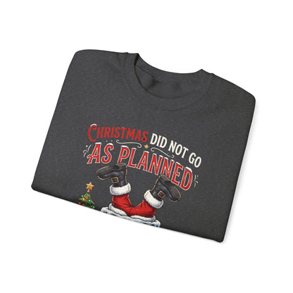 Christmas As Planned Sweatshirt — Funny Santa Tumble Holiday Crewneck