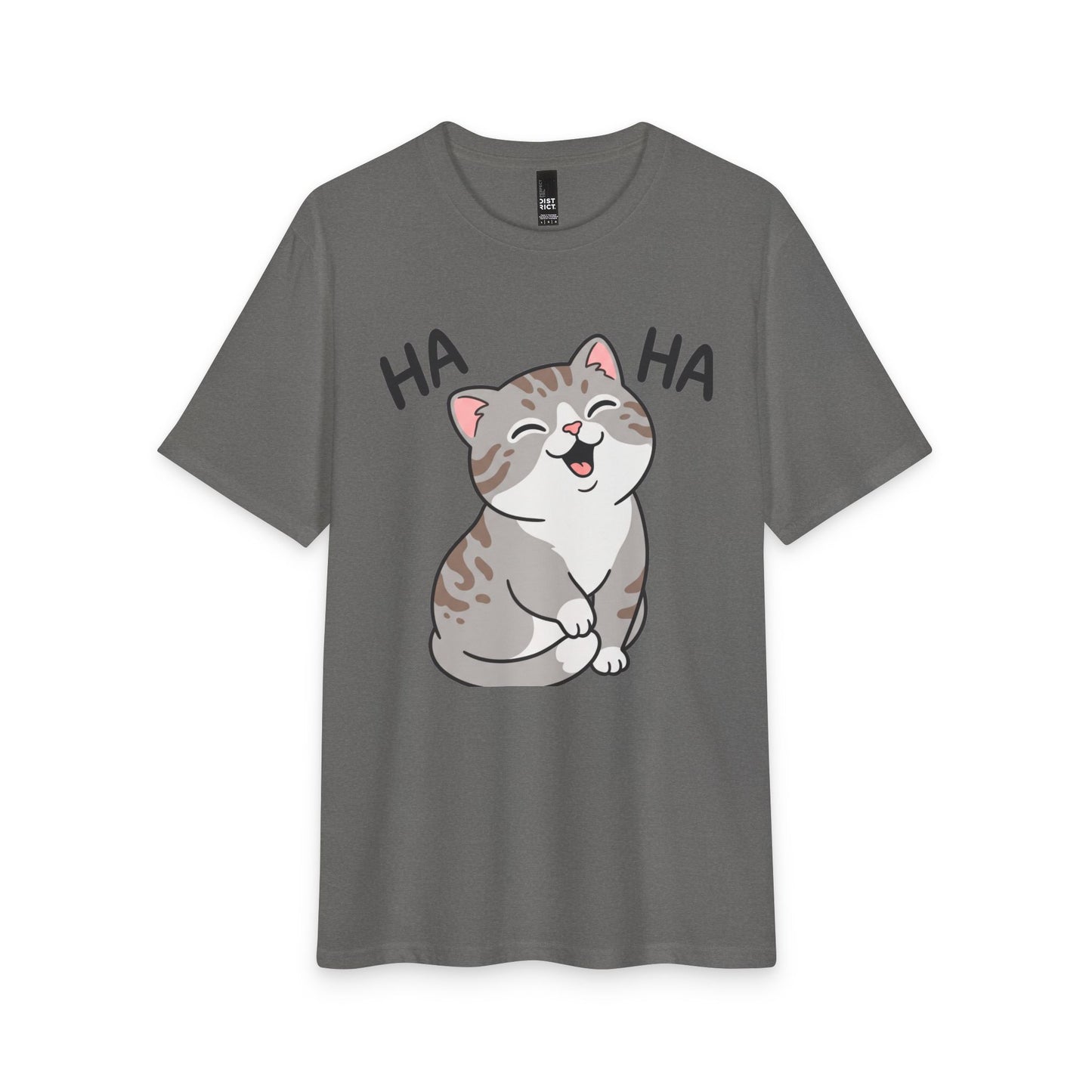 Laughing Cat T-Shirt — Cute 'HA HA' Graphic Tee