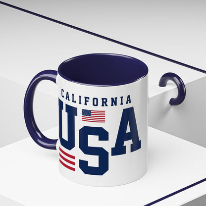USA California Coffee Mug — Patriotic Accent 11/15oz