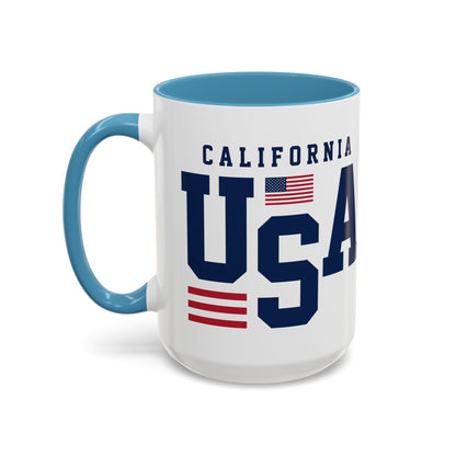 USA California Coffee Mug — Patriotic Accent 11/15oz