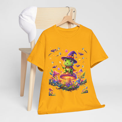 Cute Witch Frog T‑Shirt — Magical Mushroom Halloween Tee