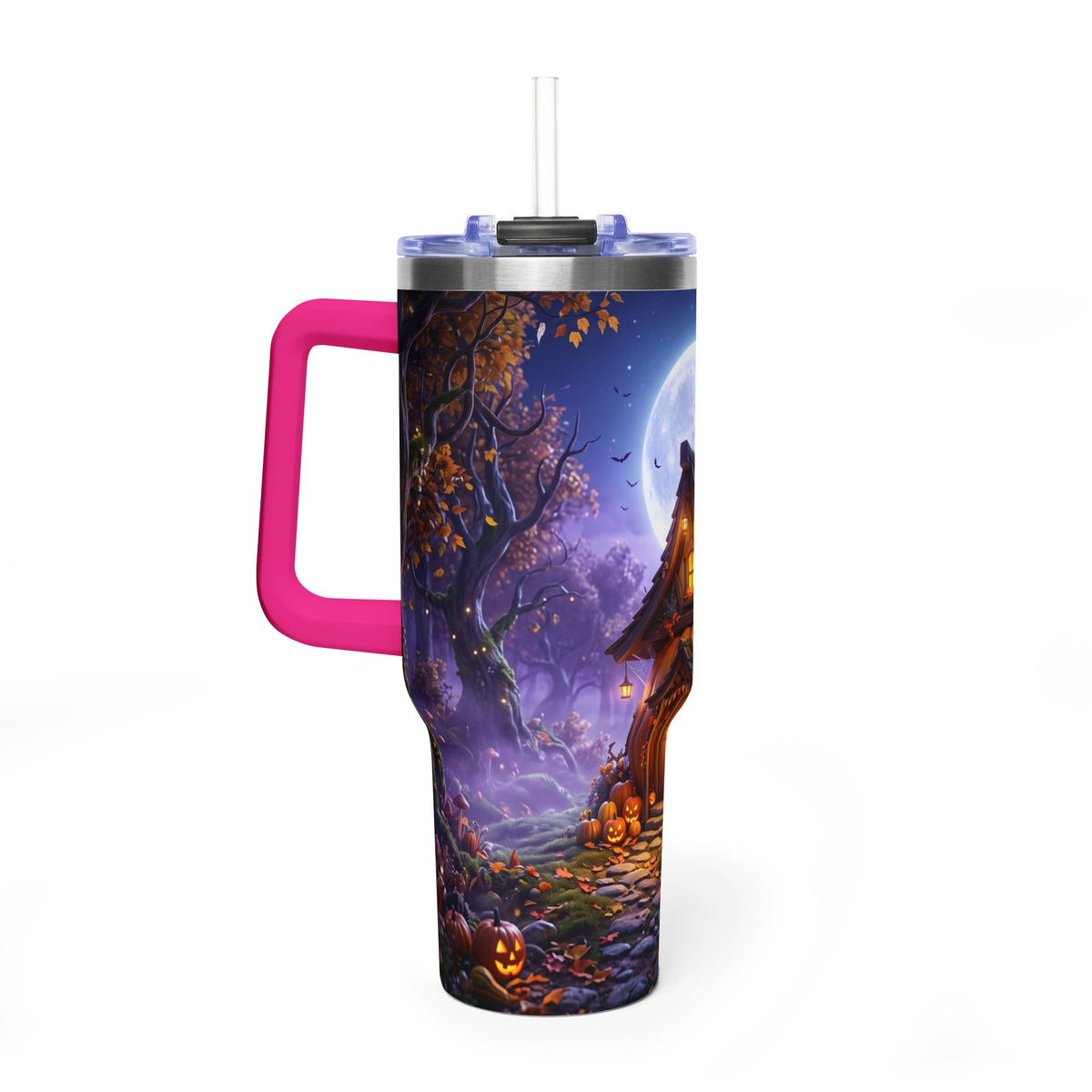 40oz Halloween Haunted Cottage Vacuum Tumbler