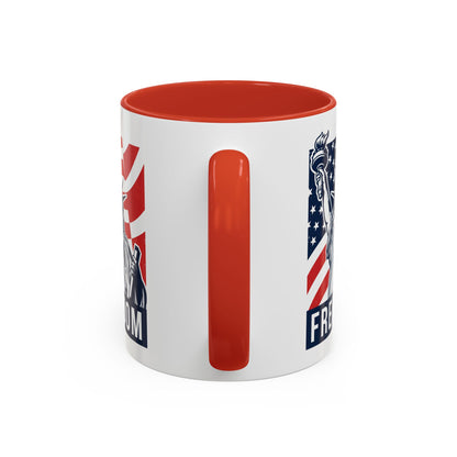 Freedom Statue Accent Coffee Mug — Patriotic Liberty 11/15oz