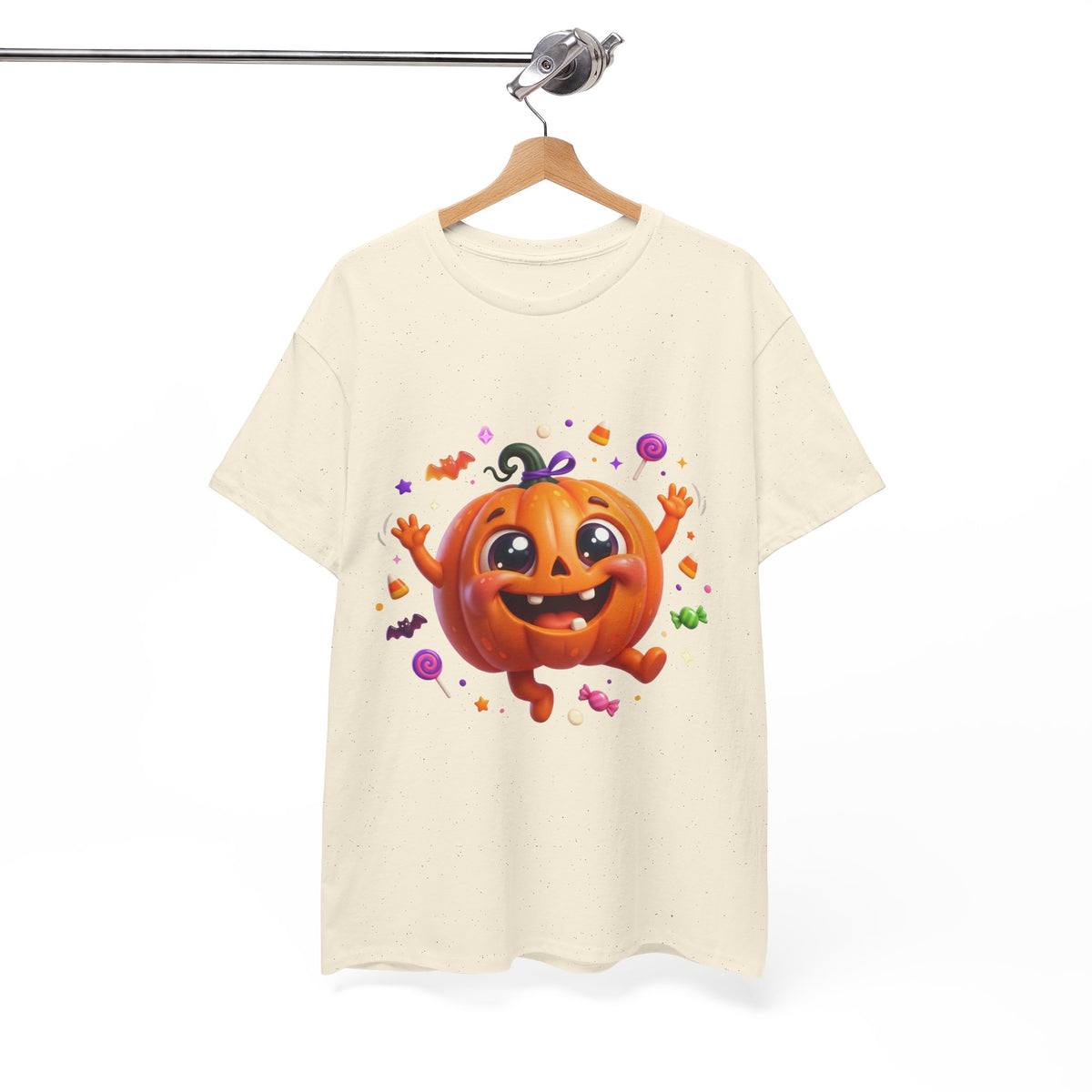 Halloween Pumpkin T‑Shirt — Happy Jack-O'-Lantern Candy Graphic Tee