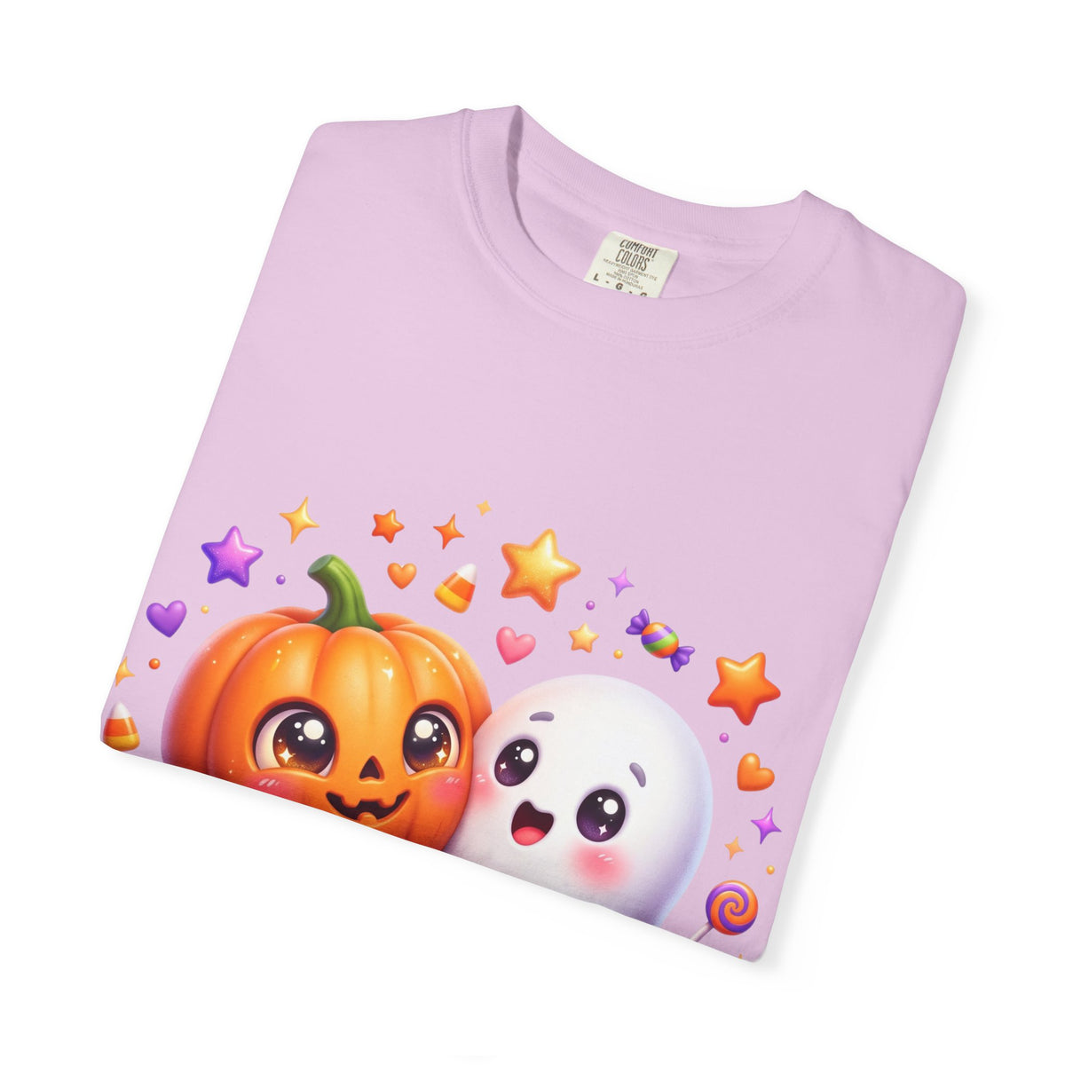 Halloween Pumpkin & Ghost T-Shirt — Cute Spooky Friends Graphic Tee