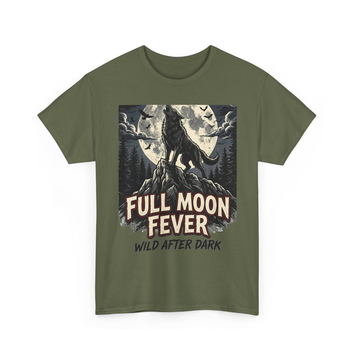 Full Moon Fever Wolf T-Shirt — 'Wild After Dark' Graphic Tee
