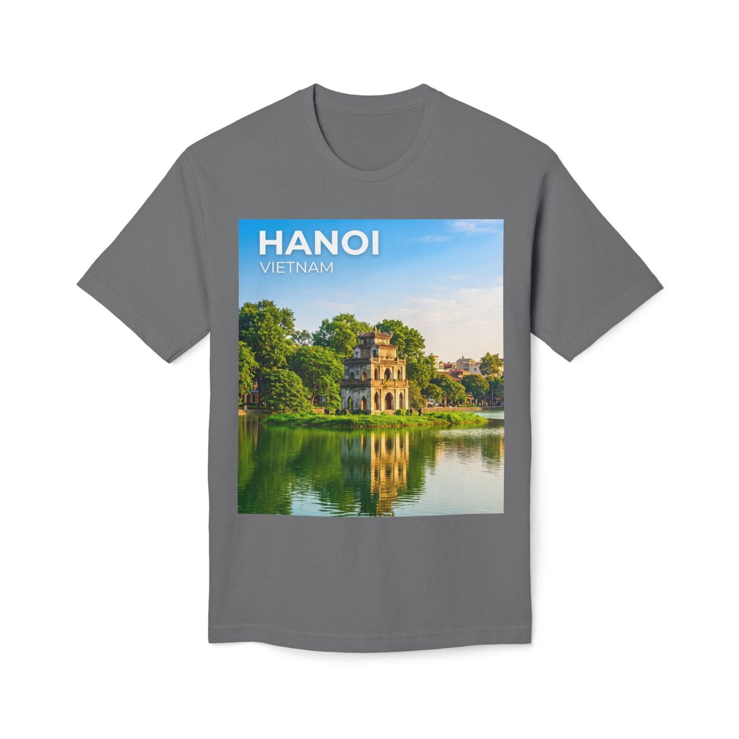 Hanoi Vietnam Travel T-Shirt – Hoan Kiem Lake Temple Photo Tee