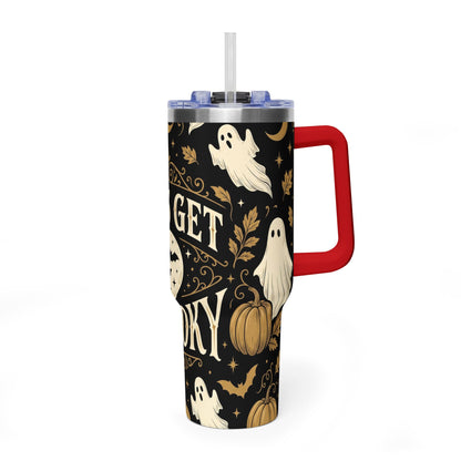 Let’s Get Spooky Halloween Ghosts & Pumpkins 40oz Thermal Tumbler
