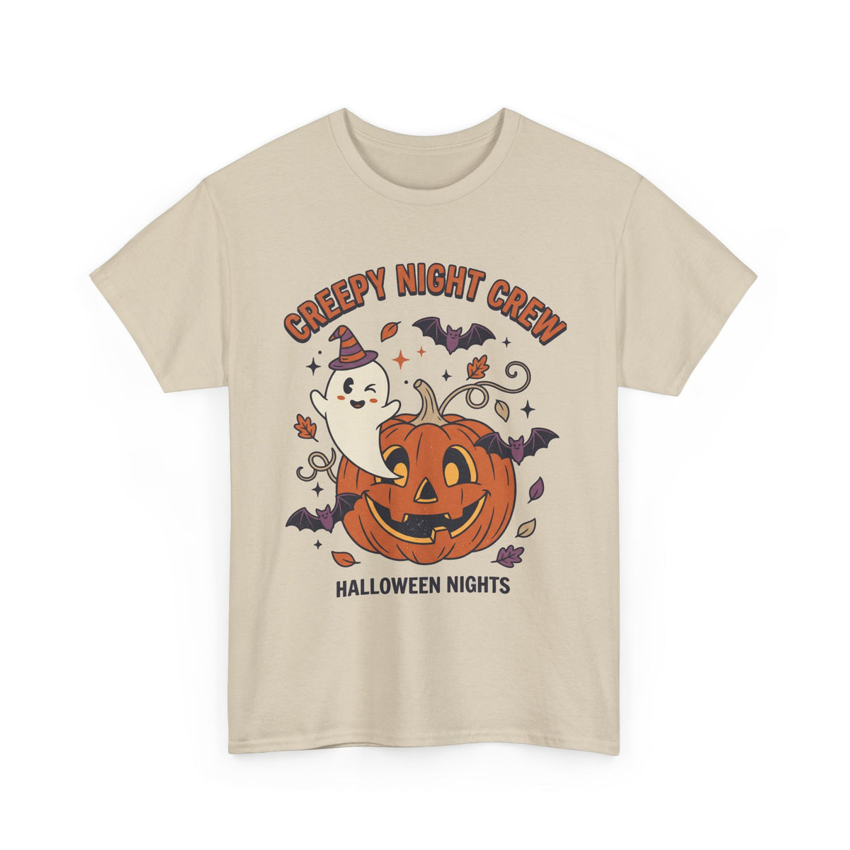 Halloween Nights T-Shirt — Creepy Night Crew Pumpkin & Ghost Tee