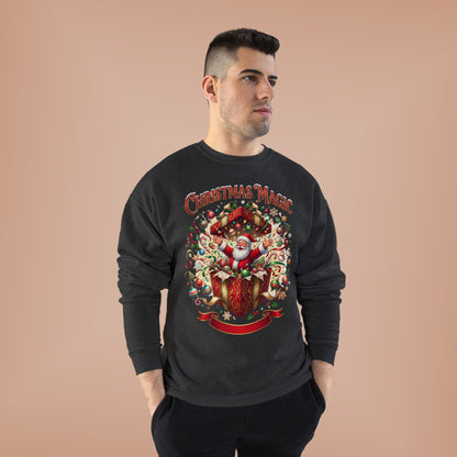 Christmas Magic Crewneck Sweatshirt — Santa Gift Box Holiday Pullover
