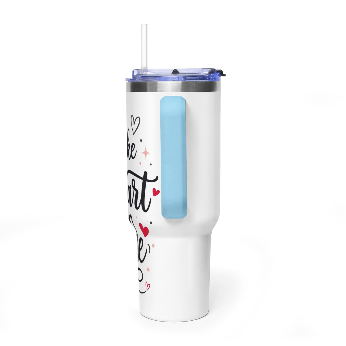 40oz Love-Themed Thermal Tumbler with Handle