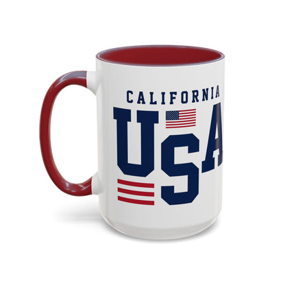 USA California Coffee Mug — Patriotic Accent 11/15oz