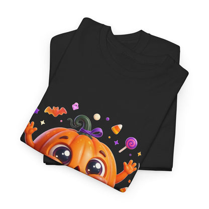 Halloween Pumpkin T‑Shirt — Happy Jack-O'-Lantern Candy Graphic Tee