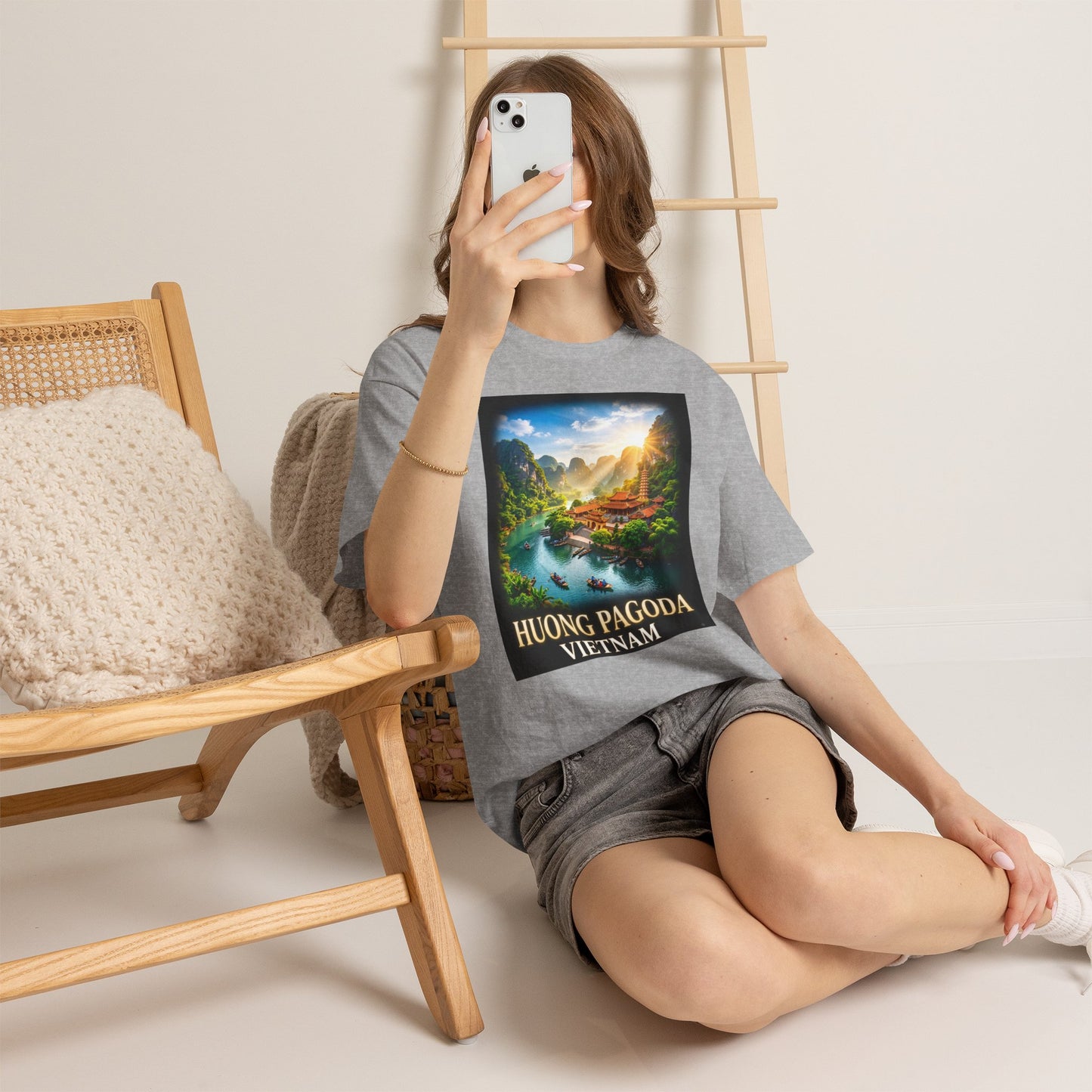 Huong Pagoda Vietnam Tee — Scenic Travel Poster T-Shirt