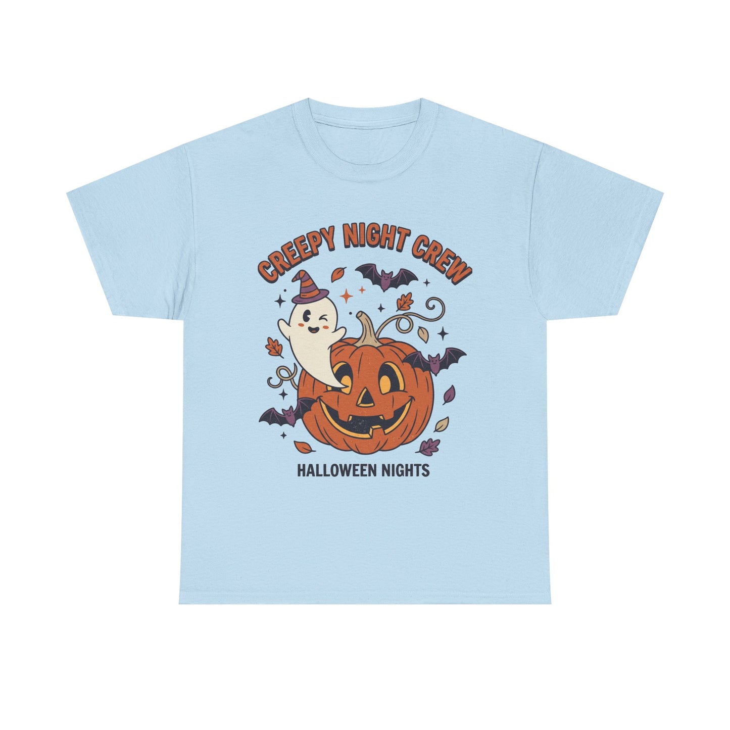 Halloween Nights T-Shirt — Creepy Night Crew Pumpkin & Ghost Tee