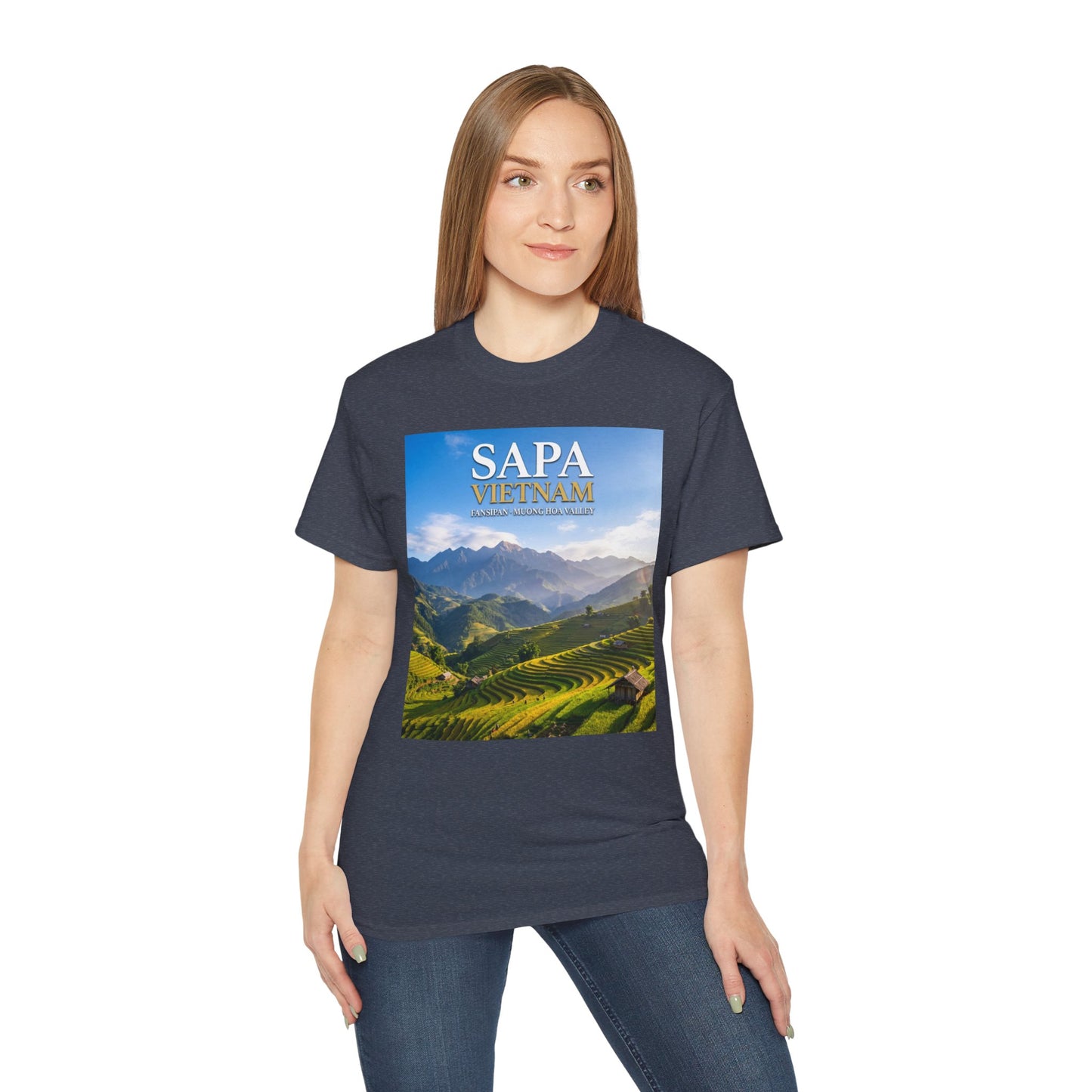 Sapa Vietnam Scenic Tee — Terraced Rice Field Travel T‑Shirt
