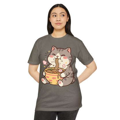 Cute Cat Eating Ramen T-Shirt