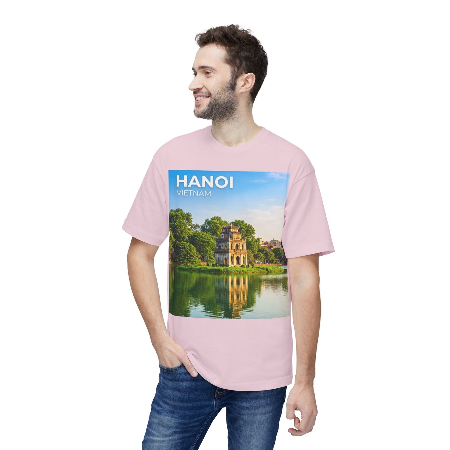 Hanoi Vietnam Travel T-Shirt – Hoan Kiem Lake Temple Photo Tee