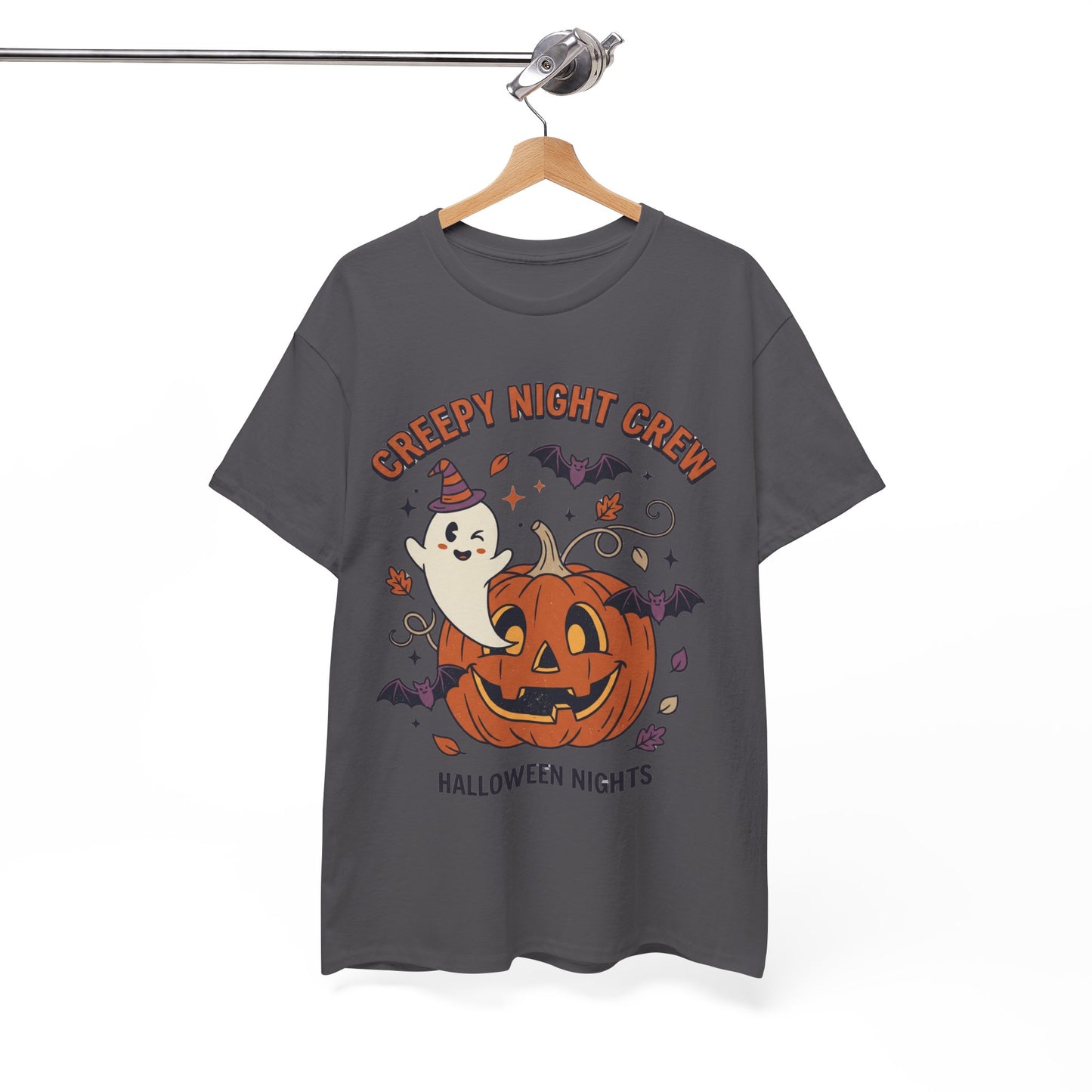 Halloween Nights T-Shirt — Creepy Night Crew Pumpkin & Ghost Tee