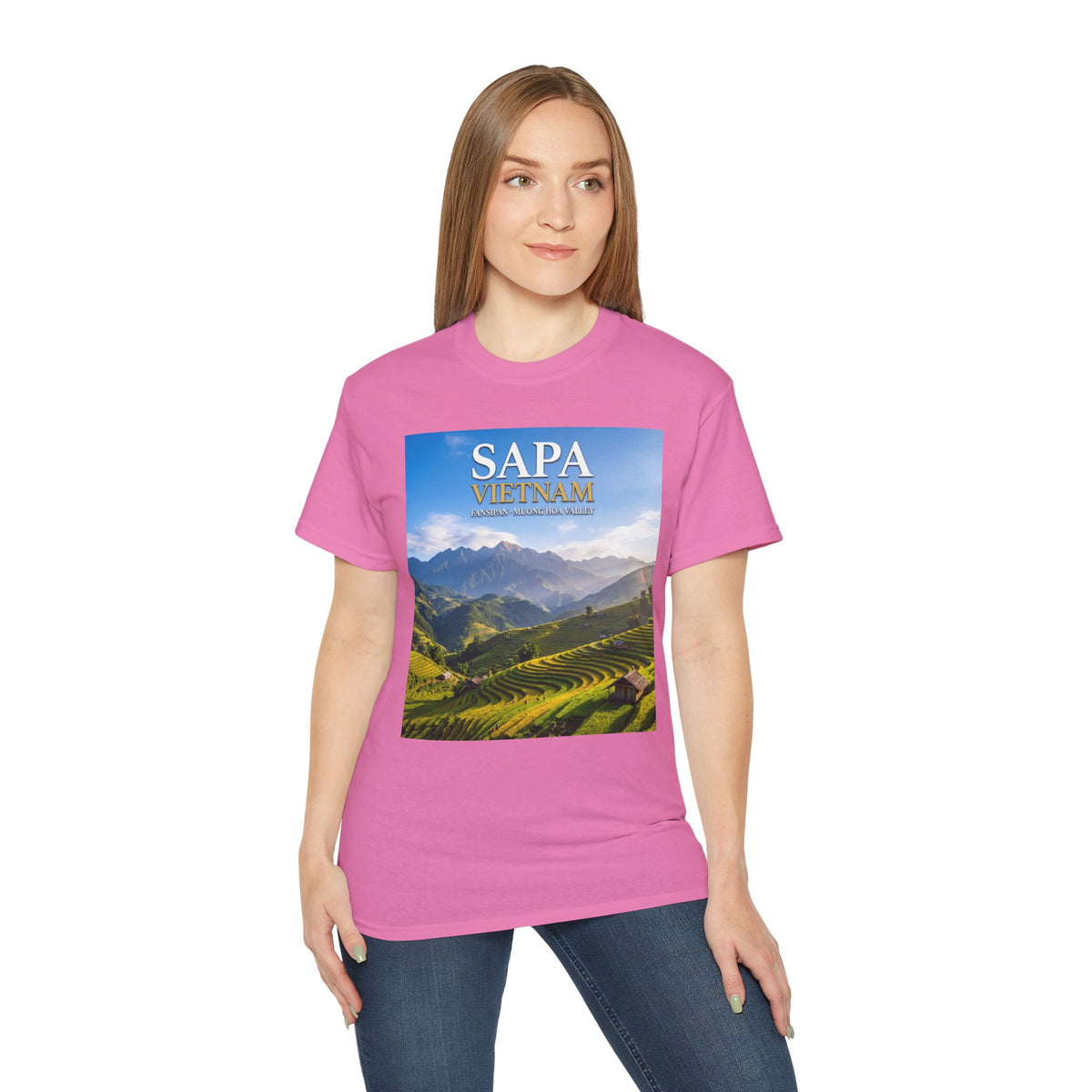 Sapa Vietnam Scenic Tee — Terraced Rice Field Travel T‑Shirt