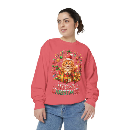 Meowy Christmas Cat Sweatshirt