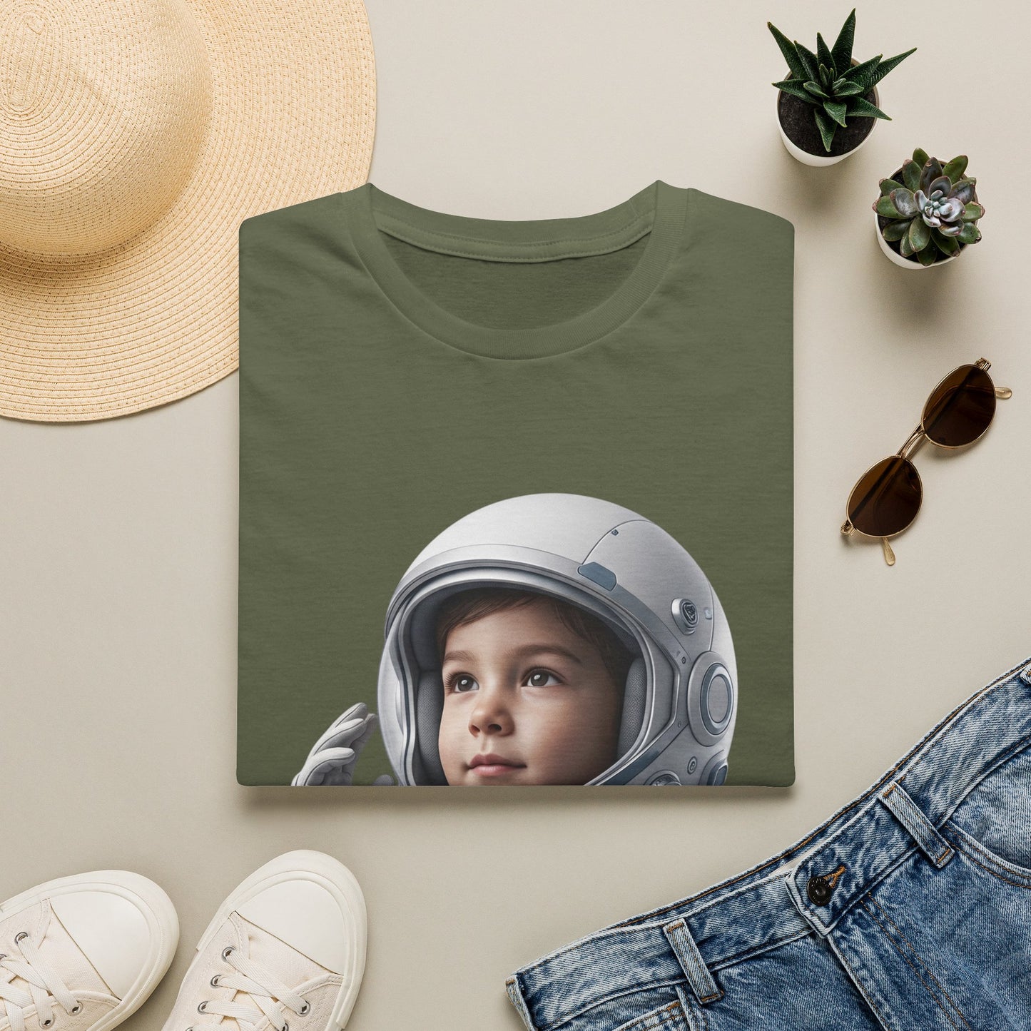 Astronaut Kid T-Shirt — Cute Space Helmet Graphic Tee for Space Lovers