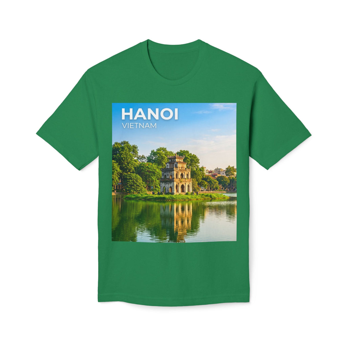 Hanoi Vietnam Travel T-Shirt – Hoan Kiem Lake Temple Photo Tee