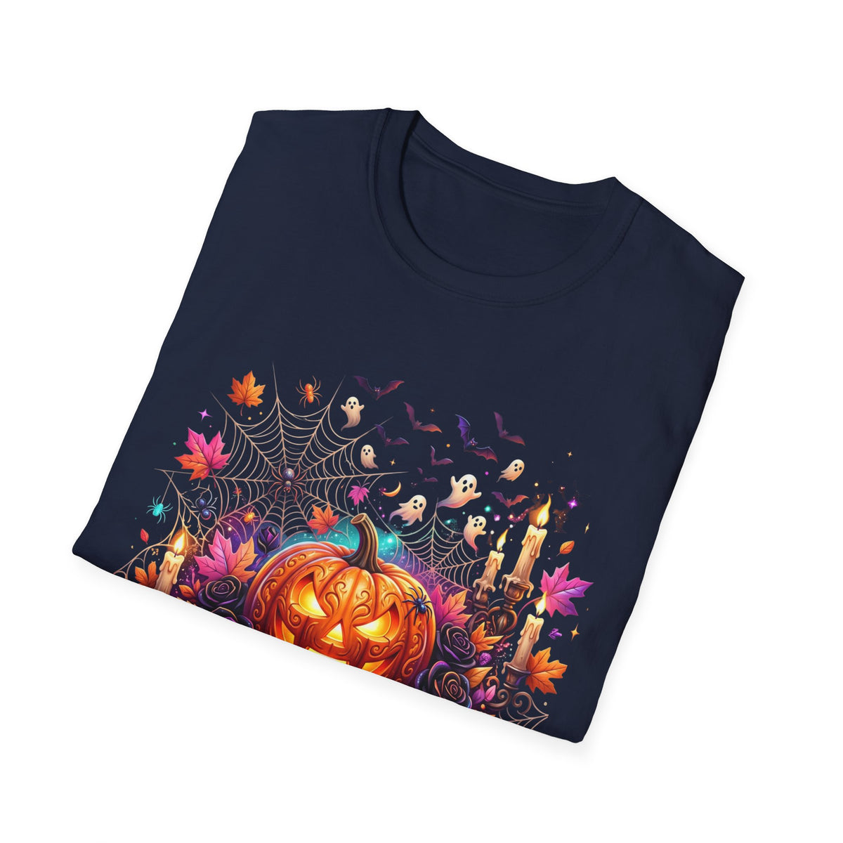 Jack-o'-Lantern Floral Halloween T-Shirt