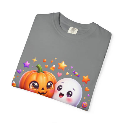 Halloween Pumpkin & Ghost T-Shirt — Cute Spooky Friends Graphic Tee