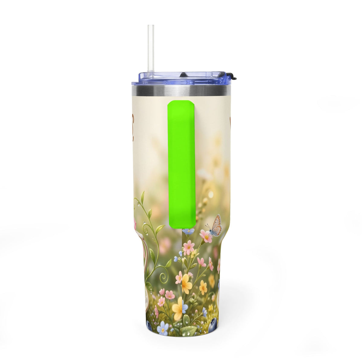 Little Things Big Joy Hedgehog Floral 40oz Thermal Tumbler