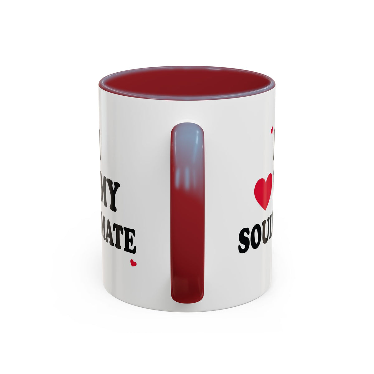 I Love My Soulmate Accent Coffee Mug