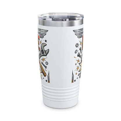 20oz Tumbler – Dad’s Garage Rules Coffee Travel Cup