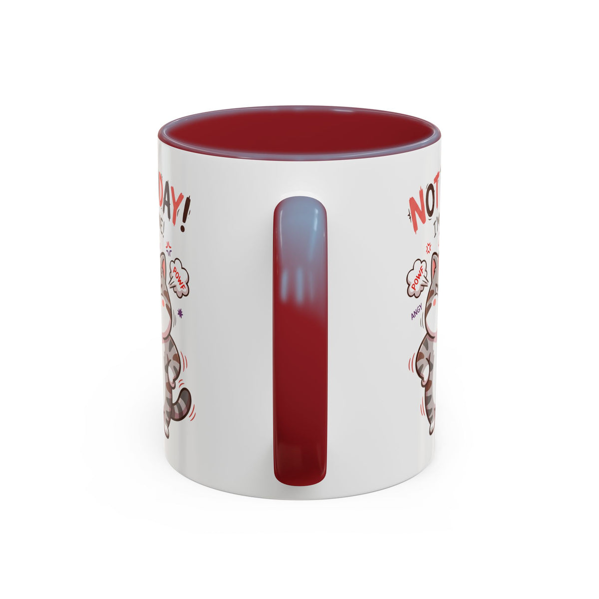 Funny Cat Mug - "Not Today! I'm Done" Accent Coffee Mug (11/15oz)