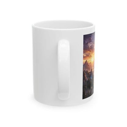 Fantasy Warrior Ceramic Mug – Epic Medieval Adventure Coffee Cup
