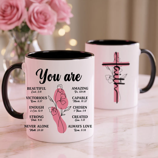 Christian Mug 11Oz, Religious Faith Bible Verse Cup, Christian Gifts for Women, Mom, Inspirational Spiritual Jesus Mug, Godly Coffee Cups, Biblical-Based Birthday Ideas