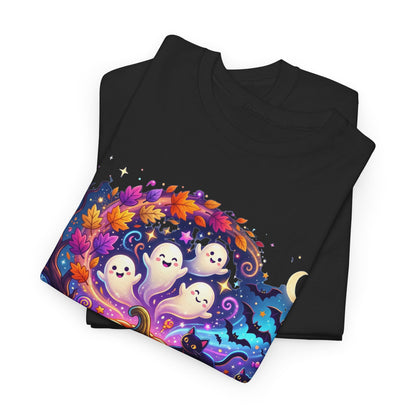 Halloween Pumpkin & Ghosts T-Shirt — Cute Spooky Jack-O'-Lantern Tee