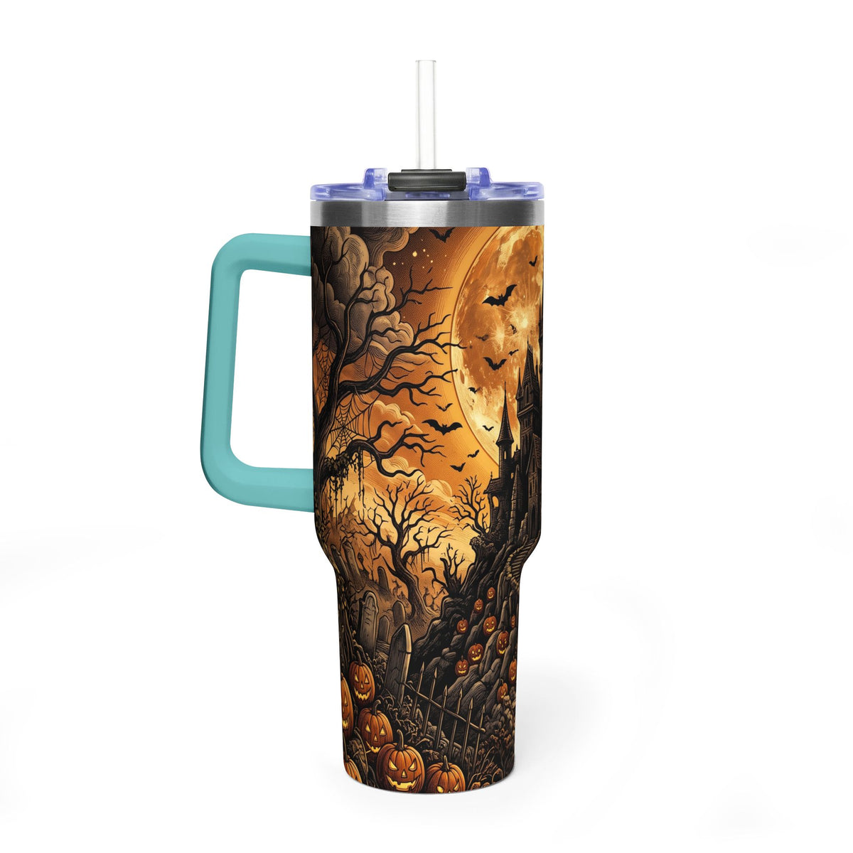 40oz Gothic Haunted Castle Halloween Tumbler