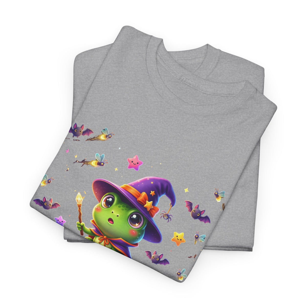 Cute Witch Frog T‑Shirt — Magical Mushroom Halloween Tee