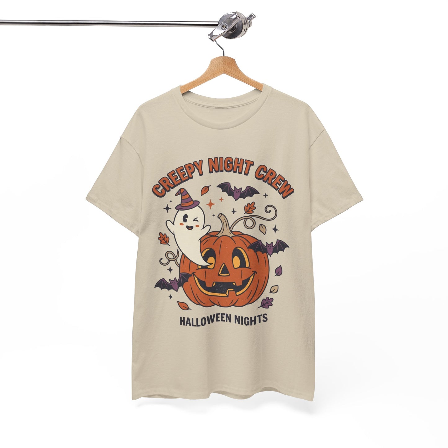 Halloween Nights T-Shirt — Creepy Night Crew Pumpkin & Ghost Tee